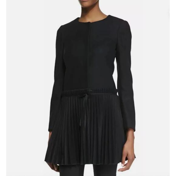 RED Valentino Wool Coat w/Accordion-Pleated Tie-Waist Party/Cocktail Sz 40 $995 - Picture 8 of 8